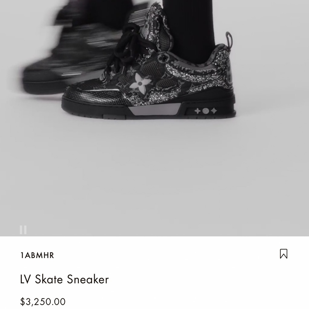 Louis Vuitton Skate Trainer Black Swarovski Monogran - Picture 11 of 11